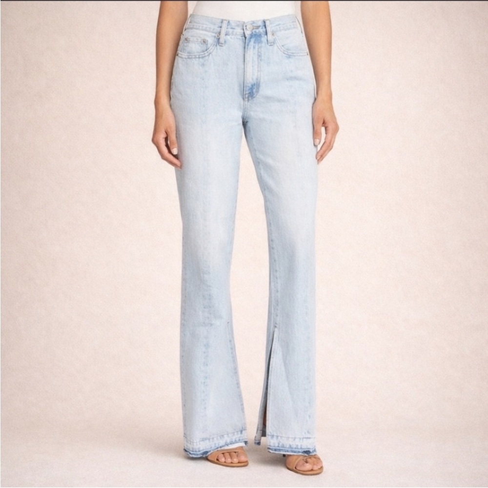 pistola alexa split hem flare jean